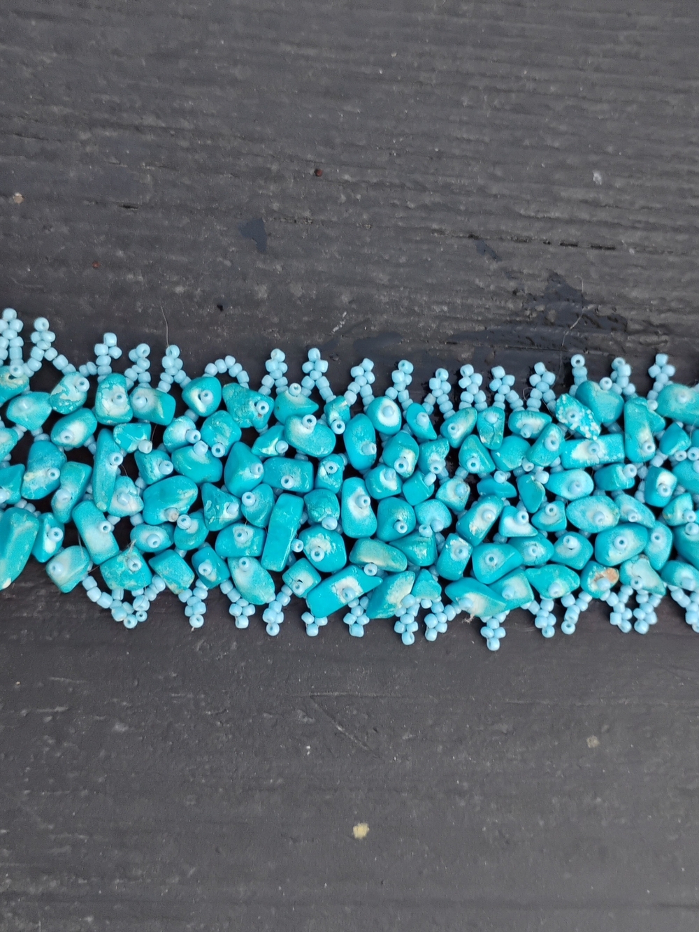Source Unknown Turquoise Blue Beaded Cluster Bracelet